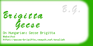 brigitta gecse business card